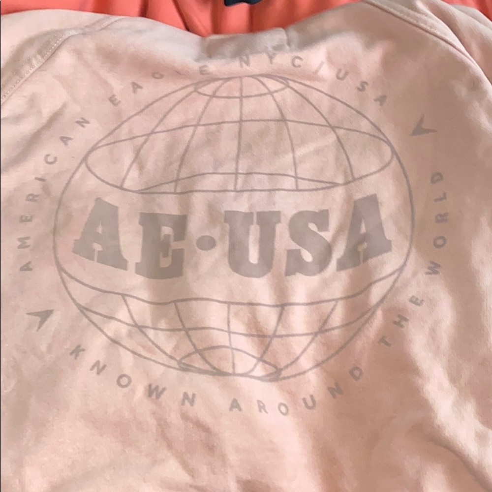 AMERICAN EAGLE PASTEL PINK HOODIE